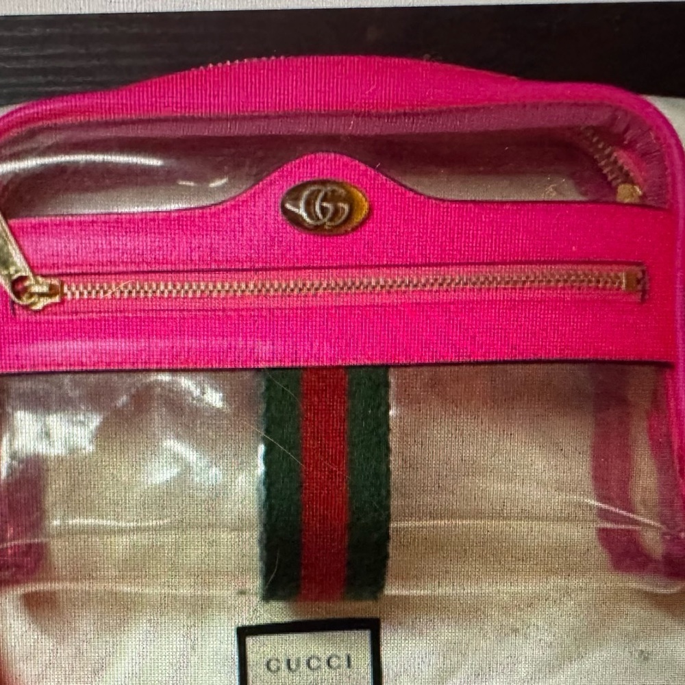 Authentic Gucci mini Ophidia clear PVC shoulder bag